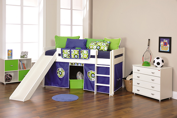 Stompa Play 3 - Cabin Bed with Play Tent and Slide