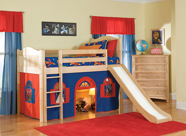 Bolton Kids Cottage Loft Bed w/ Slide