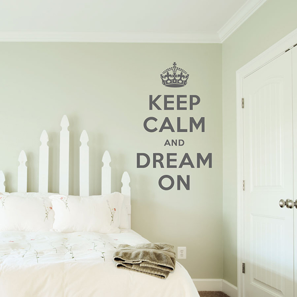 Keep Calm and Dream On Wall Quote Decal