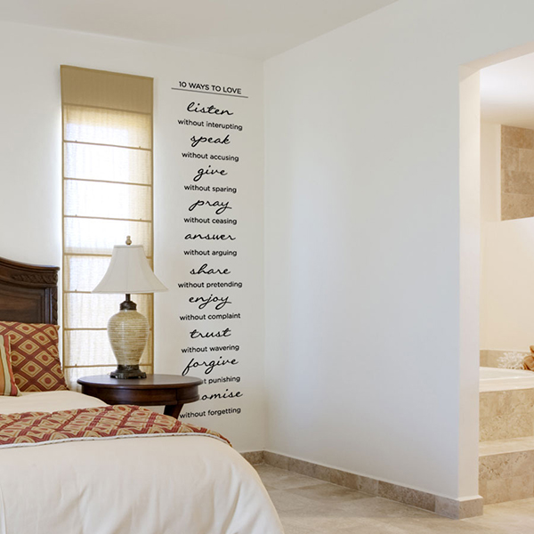 10 Ways to Love Wall Quote Decal