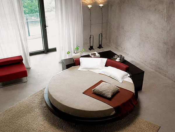 Corner Round Bed