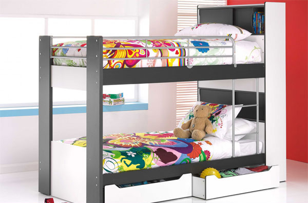 single bunk bed with storage