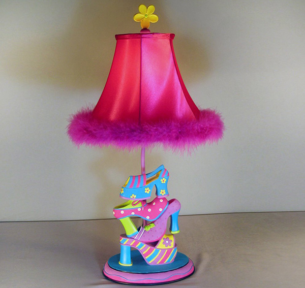 Girl Shoe Kids Table Lamp