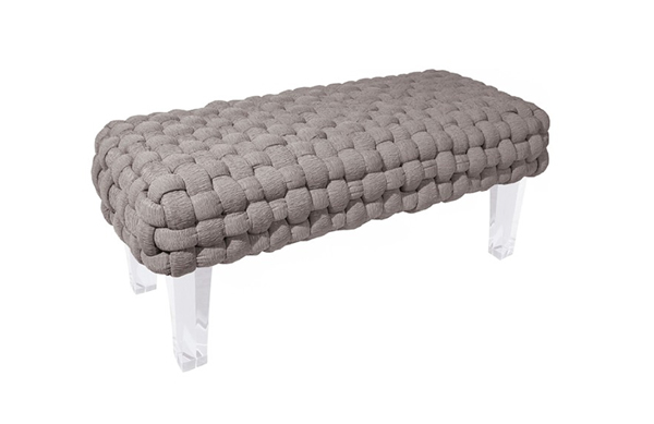 Plaited Bench Gray