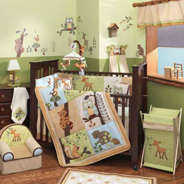Enchanted Forest 5 Piece Baby Crib Bedding Set