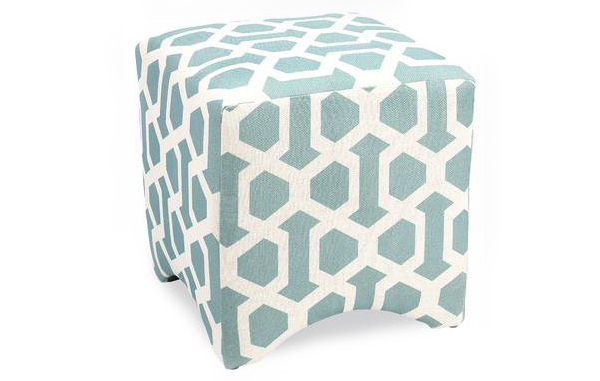 IMAX Tanya Geometric Cube Ottoman