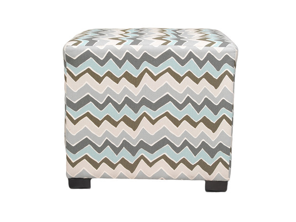 Sole Designs Denton Cotton Square Cube Ottoman