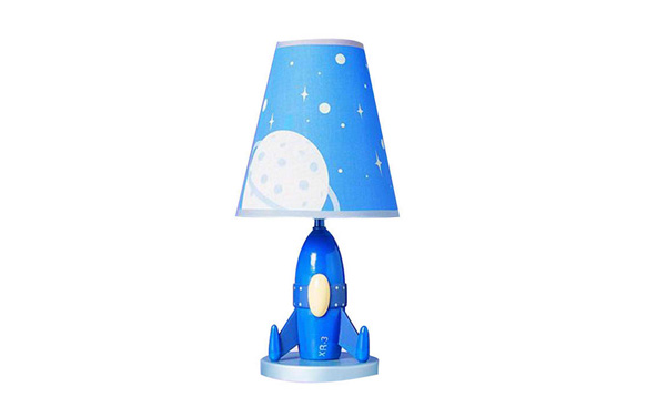 Cal Lighting Kids Rocket Ship Table Lamp