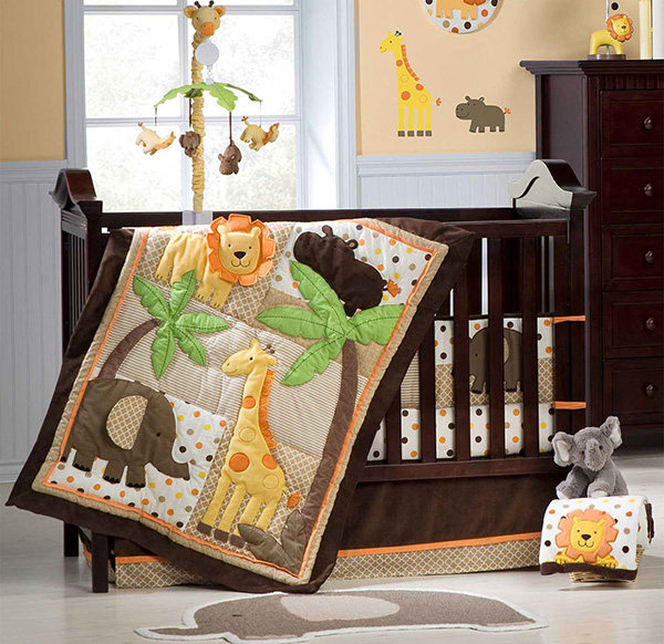 Carter's jungle collection outlet 4 piece crib set